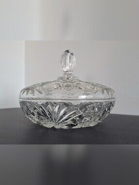 Pressed glass candy dish EAPC